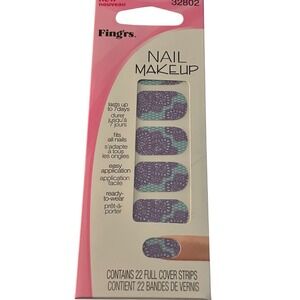 Fingrs Nail Makeup Full Cover Strips Lace Design 22 Pieces Easy Application